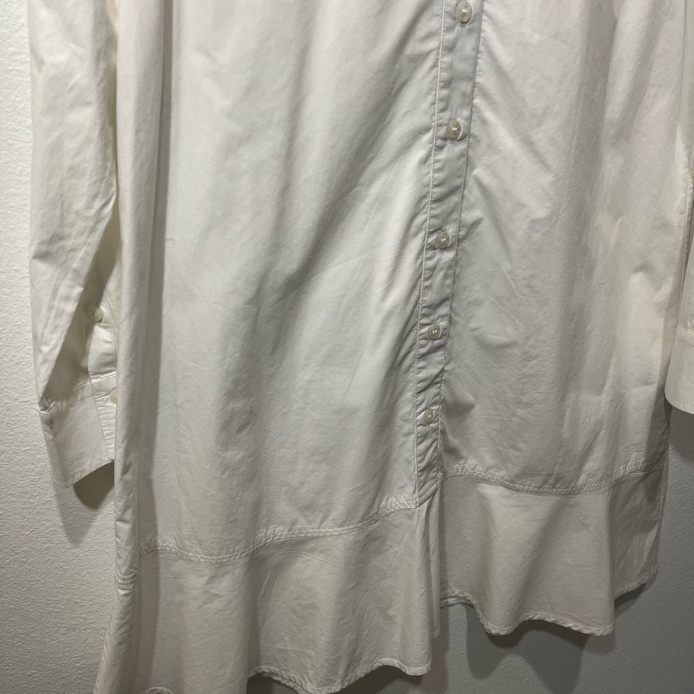 DRAPER JAMES TULIP WHITE COTTON SHIRT DRESS SIZE 4 - Picture 9 of 16
